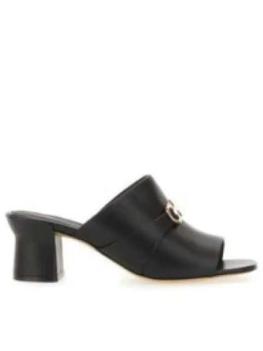 Gancini Ornament Sandal Heels Black - SALVATORE FERRAGAMO - BALAAN 2