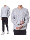 Wool Over Logo Pattern Knit Sweatshirt Grey - BALENCIAGA - BALAAN 2