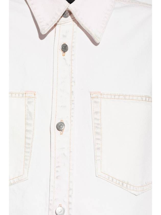 Relaxed fit denim button up long sleeve shirt pale pink - ACNE STUDIOS - BALAAN 6