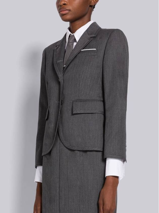 High Armhole Gabardine Wool Jacket Grey - THOM BROWNE - BALAAN 3