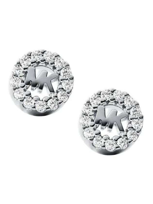 MKC1033AN040 MK logo stud silver earrings - MICHAEL KORS - BALAAN 2