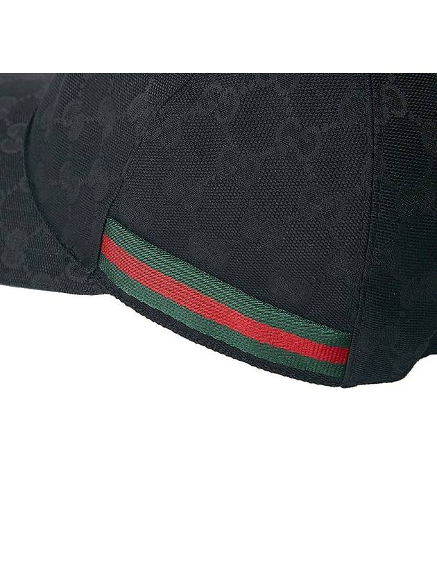 Original GG Web Supreme Canvas Baseball Ball Cap Black - GUCCI - BALAAN 9