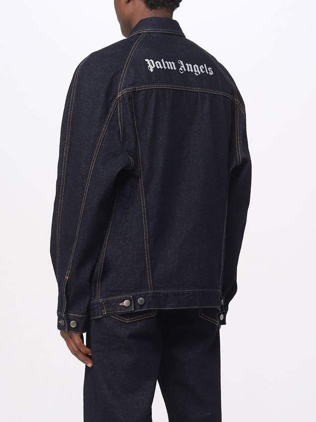 Palm Angels denim jacket with logo - PALM ANGELS - BALAAN 3