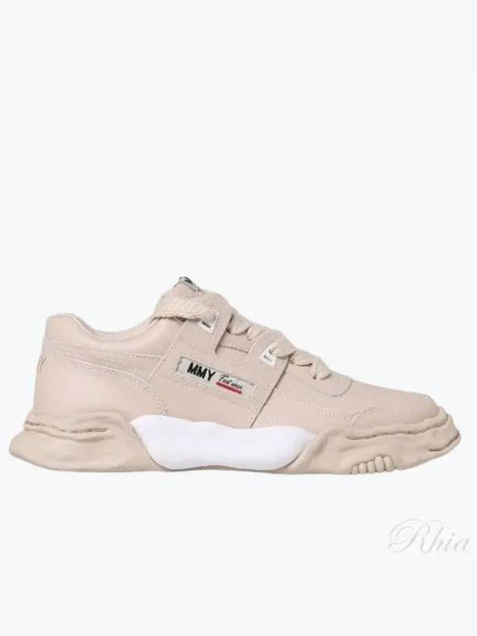 A08FW702 Beige Parker OG Sole Leather Low Sneakers - MIHARA YASUHIRO - BALAAN 1