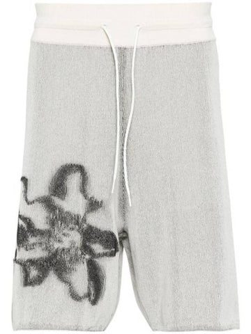 Graphic Knit Shorts Grey - Y-3 - BALAAN 1