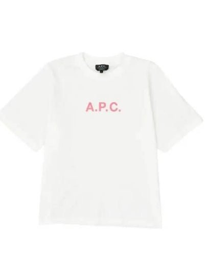 Mae Pique Mesh Short Sleeve T-Shirt White - A.P.C. - BALAAN 2