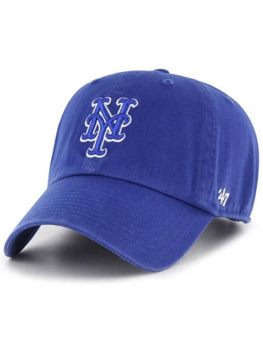 NY Big Logo New York Mets Premium Line Ball Cap Royal Blue - 47BRAND - BALAAN 1