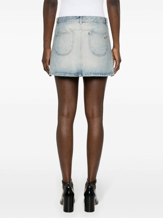 Multiplex Denim Mini A Line Skirt Blue - COURREGES - BALAAN 5