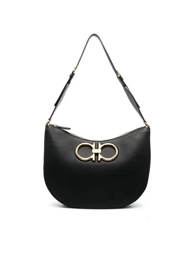 Maxi G Shoulder Bag Black - SALVATORE FERRAGAMO - BALAAN 1