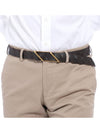 Regular Diagonal Intrecciato Leather Belt Black - BOTTEGA VENETA - BALAAN.