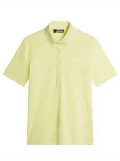 Mindy Polo Short Sleeve T-Shirt Pale Lime Yellow - J.LINDEBERG - BALAAN 2