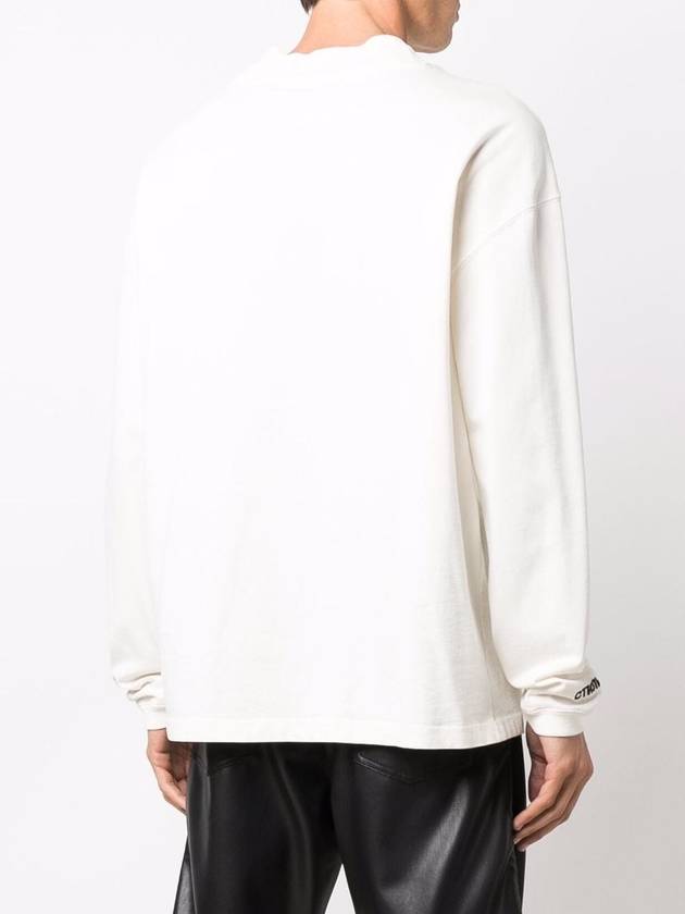 Mock Neck Long Sleeve T-Shirt White - HERON PRESTON - BALAAN 5