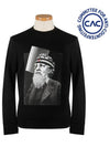 Men's Poseidon Print Sweatshirt Black - NEIL BARRETT - BALAAN 3