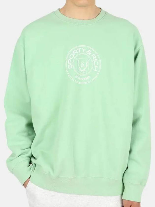 Club Monaco Sweatshirt Sage White MONACO CREWNECK SAGE WHITE - SPORTY & RICH - BALAAN 1