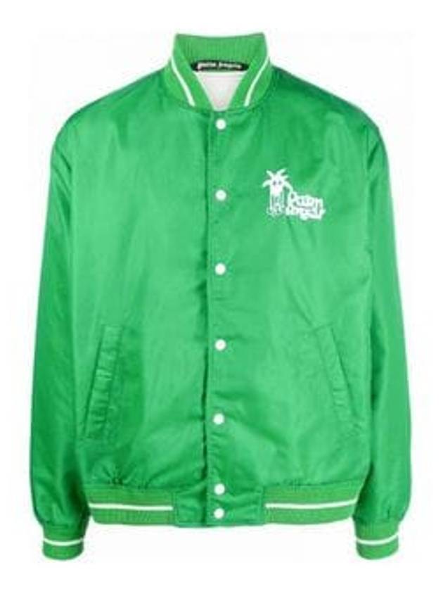 Derby Light Varsity Bomber Jacket Green - PALM ANGELS - BALAAN 2