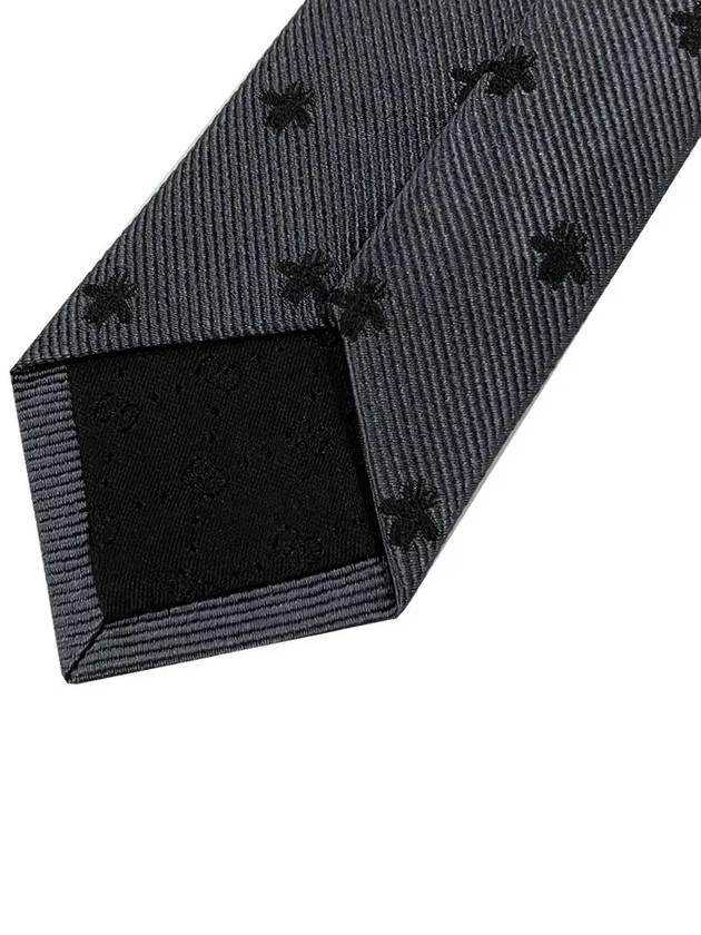 Bee Silk Tie Grey - GUCCI - BALAAN 8