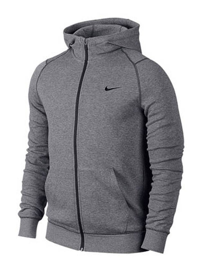 Full Zip-Up Fitness Hooded Jacket Grey - NIKE - BALAAN 2