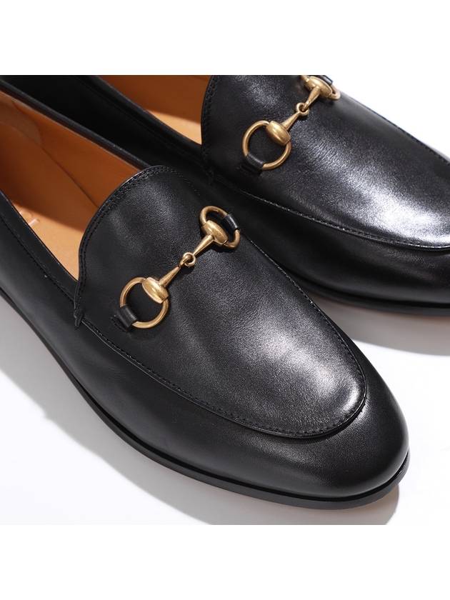 Women's Jordaan Horsebit Leather Loafers Black - GUCCI - BALAAN.