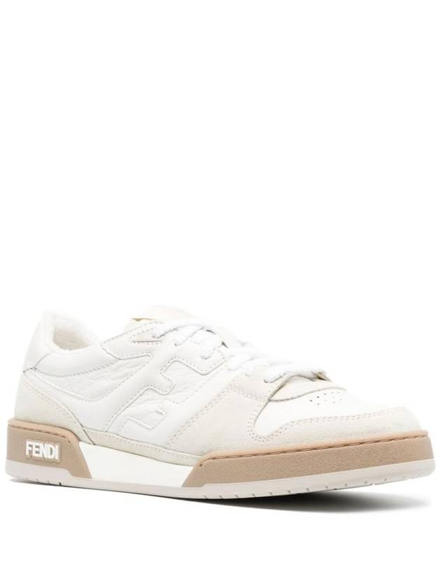 Match FF Logo Low Top Sneakers White - FENDI - BALAAN 3