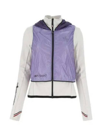 Grenoble Zip Up Hoodie White Purple - MONCLER - BALAAN 2