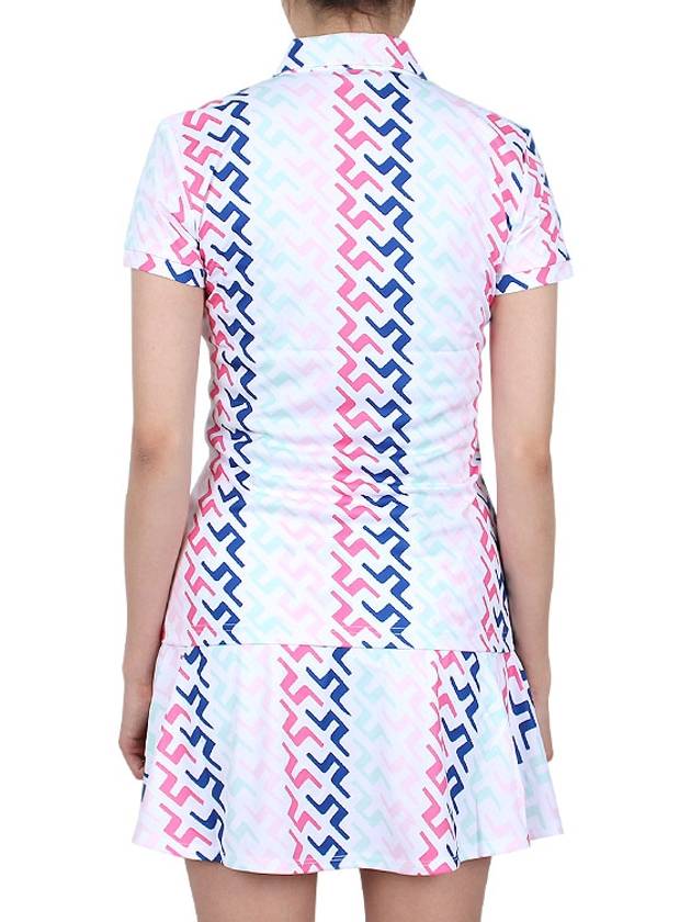 Hailey Painted Bridge Print Short Sleeve Polo Shirt - J.LINDEBERG - BALAAN 6