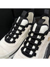 Women's mixed fiber sneakers suede white gold CC - CHANEL - BALAAN 4