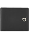 Gancini Logo Half Wallet Black - SALVATORE FERRAGAMO - BALAAN 2