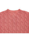 Women's Edifour Cable Cashmere Knit Top Peach - MAX MARA - BALAAN.