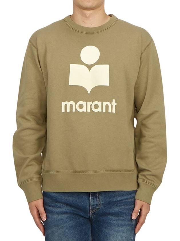 Mikoy Logo Cotton Sweatshirt Moss Green - ISABEL MARANT - BALAAN 2