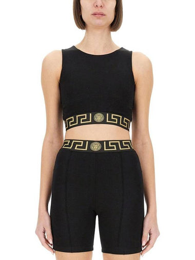 Versace Crop Top With Greek Border - VERSACE - BALAAN 1