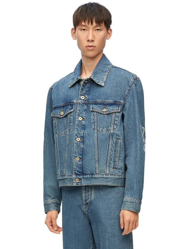 Anagram Denim Jacket Blue - LOEWE - BALAAN 9