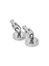 Meisterstuck Logo Cufflinks Silver Black - MONTBLANC - BALAAN 6