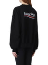 Political Campaign Regular Fit Sweatshirt Black - BALENCIAGA - BALAAN 6