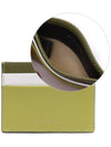 Saffiano Color Block Card Wallet Green - MARNI - BALAAN 3