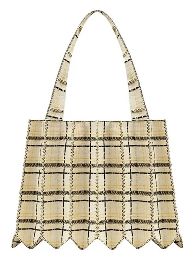 Tweed shopper bag eggnog - PLEATSMAMA - BALAAN 5