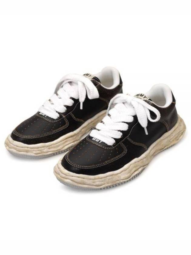 Wayne Leather Low Top Sneakers Black - MIHARA YASUHIRO - BALAAN 2