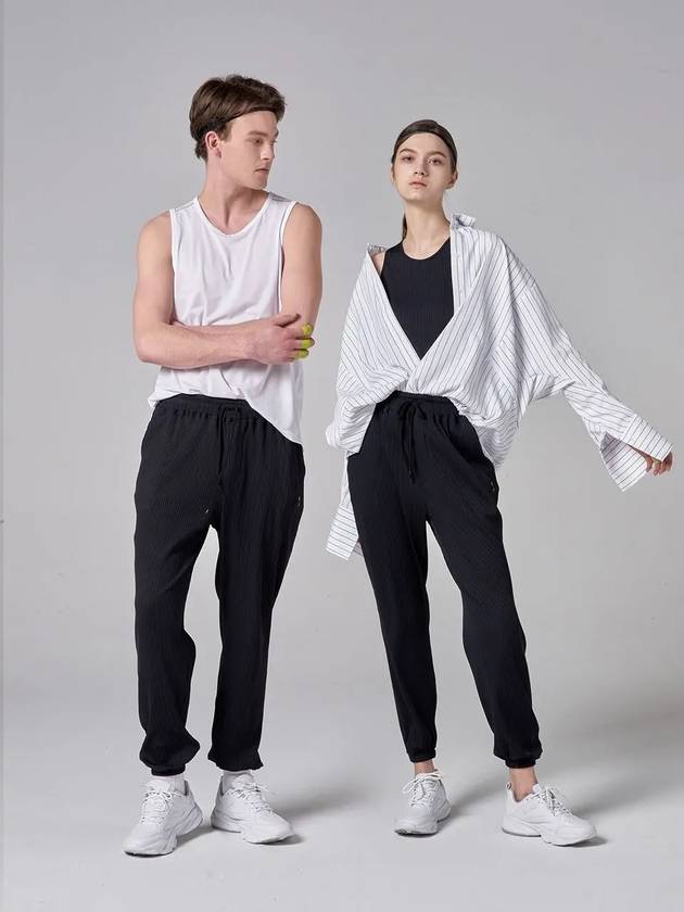 Tech Rib Track Pants Black - ATHPLATFORM - BALAAN 4