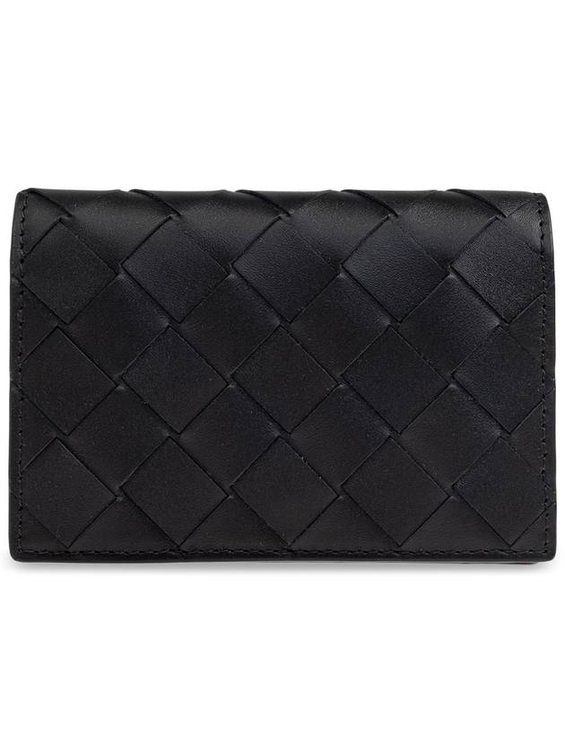 Bottega Veneta Leather Card Case, Men's, Black - BOTTEGA VENETA - BALAAN 1