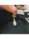 CC Logo Pearl Drop Earrings Gold - CHANEL - BALAAN 8