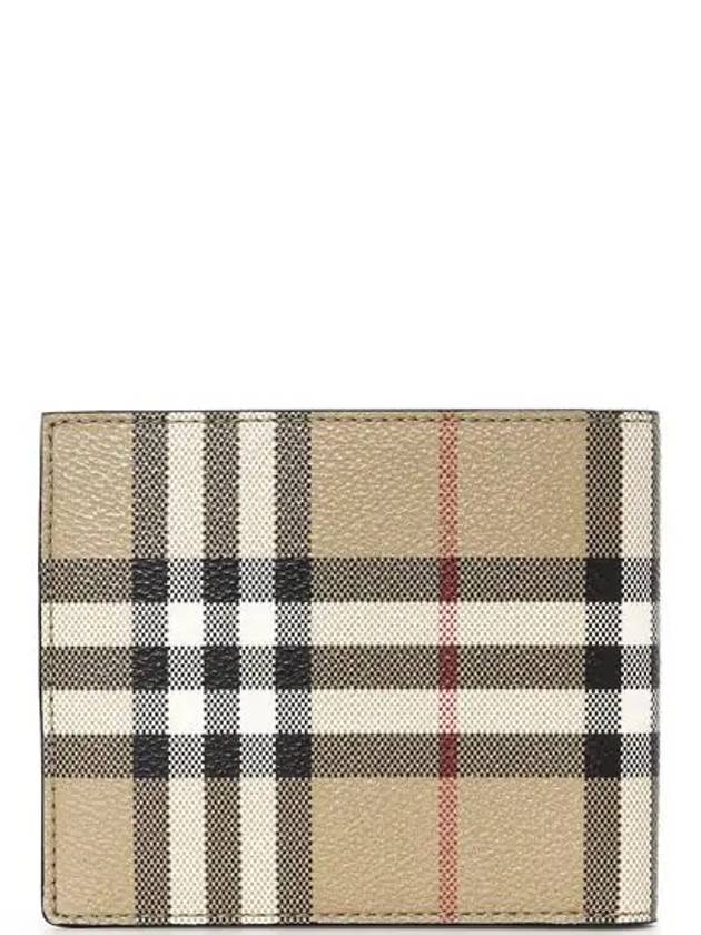 Check Half Wallet Beige - BURBERRY - BALAAN 4