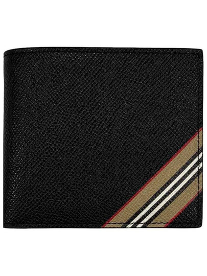 Icon Stripe Print Leather Bicycle Wallet Black - BURBERRY - BALAAN 2