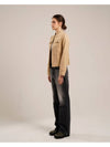 Pintuck rivet jacket beige - TUDE - BALAAN 4