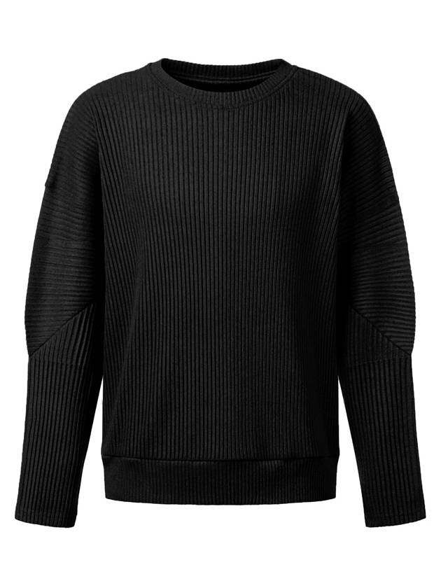 Men s Soft Brushed Pleated Round Neck T Shirt Black - MONPLISSE - BALAAN 1