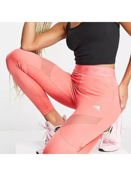 Women's Leggings Logo Training Yoga Pilates Running Pink - ADIDAS ORIGINALS - BALAAN 1