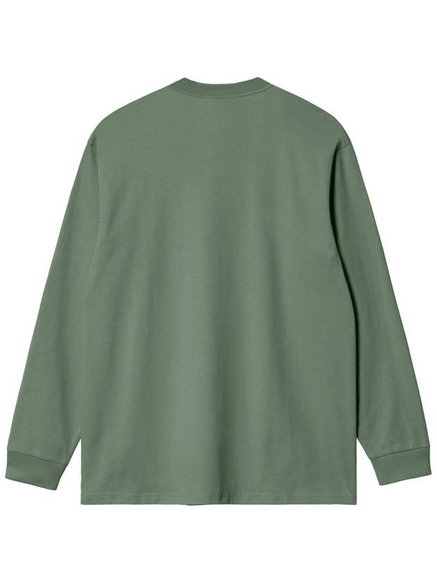 Chest Pocket Logo Long Sleeve T-Shirt Green - CARHARTT WIP - BALAAN 3