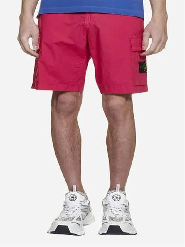 Cargo Bermuda Shorts Pink - STONE ISLAND - BALAAN 4