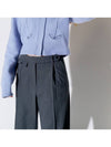 Button Point Wool Pintuck Wide Slacks Gray - OPENING SUNSHINE - BALAAN 4
