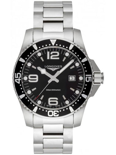 Hydroconquest 44MM Stainless Steel Watch Black - LONGINES - BALAAN 1