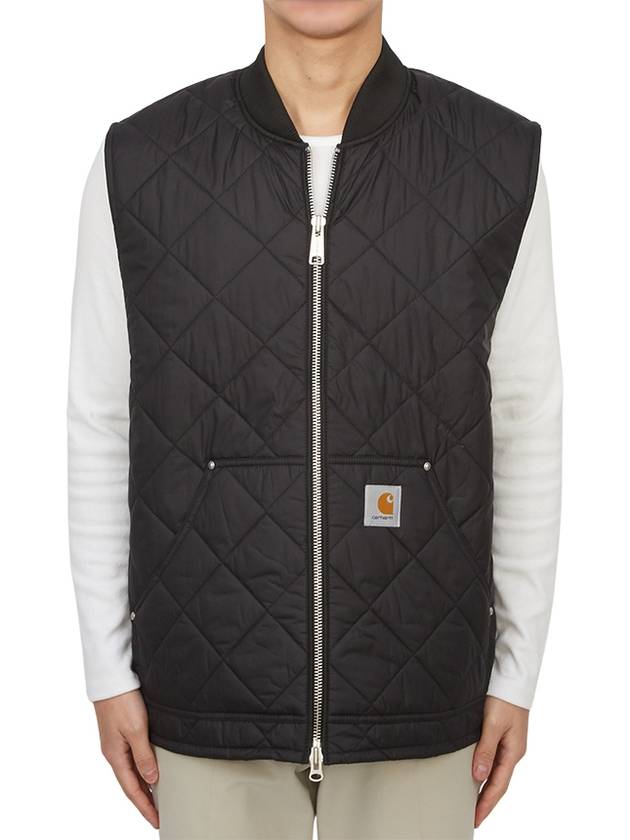 Myton Liner Diamond Quilt Zip-Up Vest Black - CARHARTT WIP - BALAAN 3