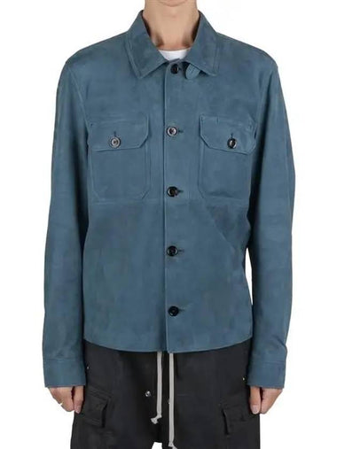 Lightweight Suede Jacket Blue - TOM FORD - BALAAN 1